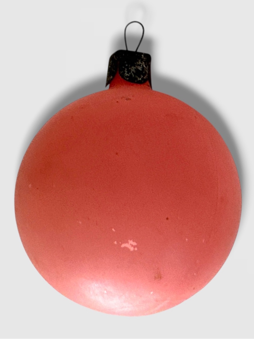 VINTAGE UNSILVERED PINK CHRISTMAS ORNAMENT 3 "